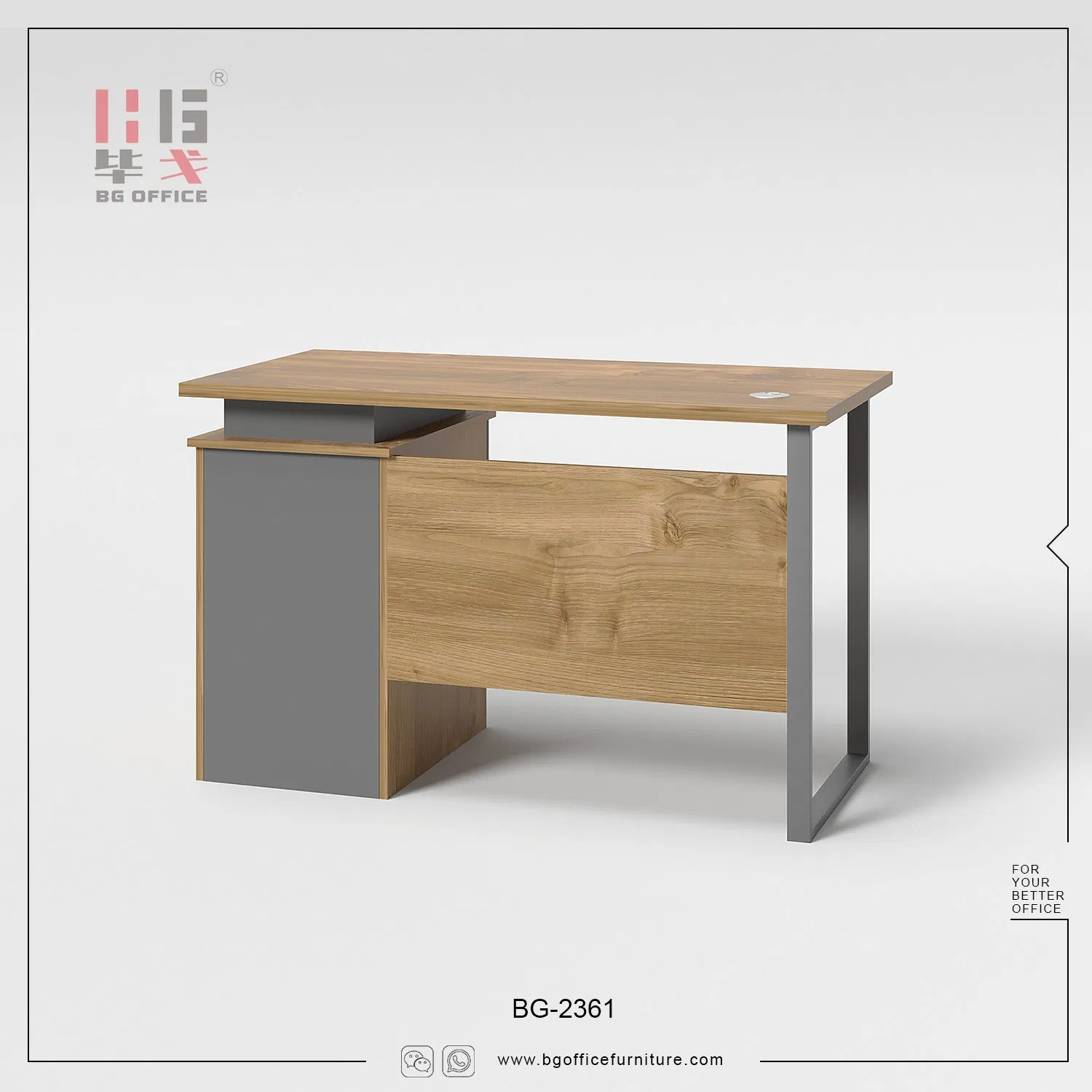 Custom Modern Staff Small Desk Wooden Lecong Commercial Iron Fram New Home Office Computer Desk Furniture for White Study Office Table