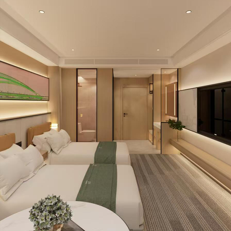 Foshan Factory Commercial Hospitality Resort Villa Apartment Guest Room Suites King Size Luxury Bed Bedroom 5 Star Hotel Furniture Set