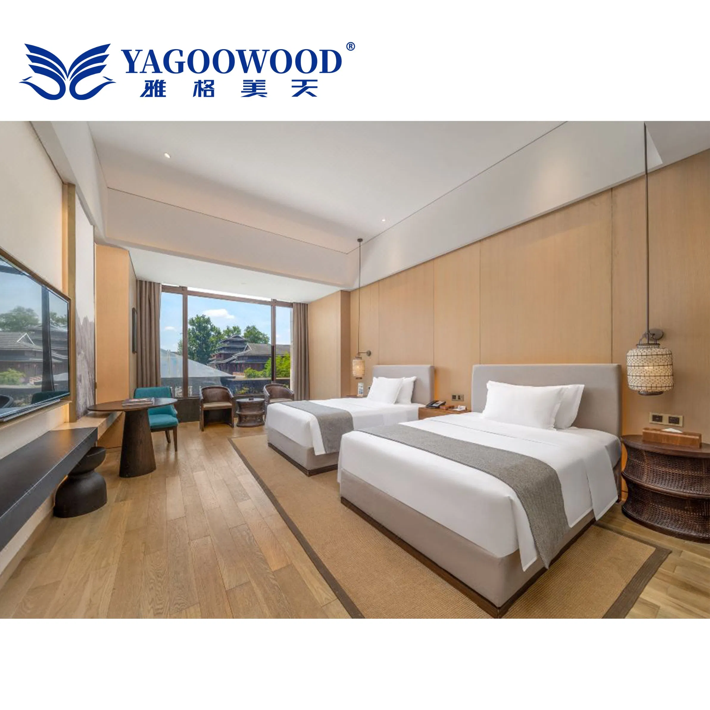 New Modern Luxury High End 5 Star Standard Resort Hotel Guest Room Furniture Set for Bedroom