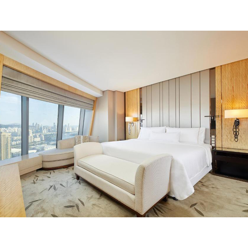 Custom Made Modern Hospitality Apartment Guest Room King Size Bed Bedroom Full Sets 5 Star Luxury Wooden Hotel Furniture