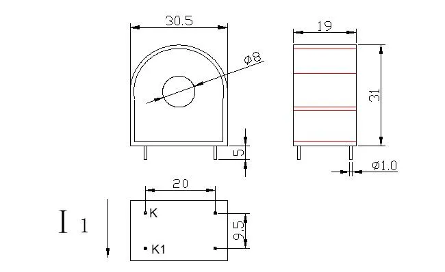 DC Immune Current Transformer Dimensions