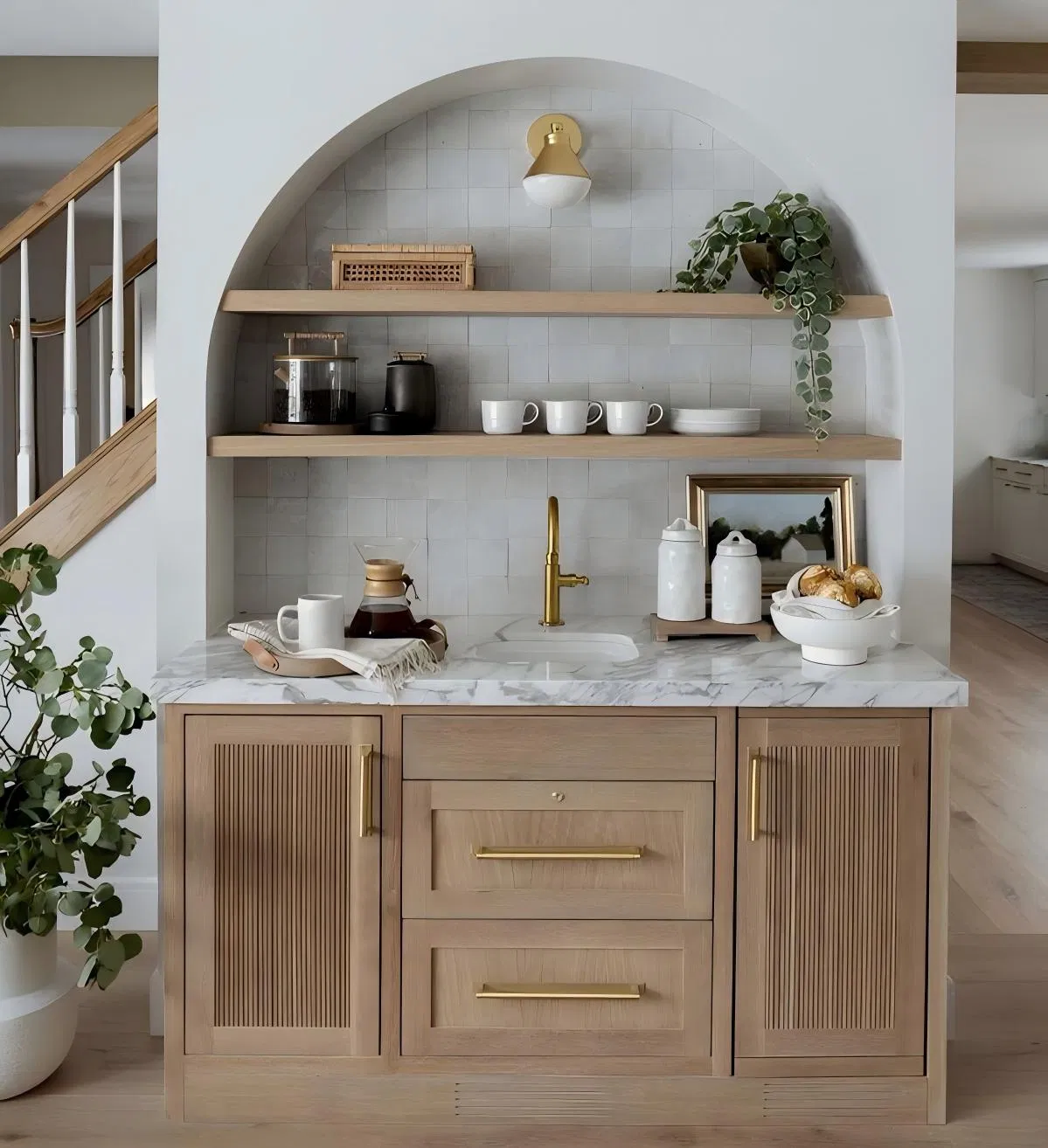 Cbmmart Custom Modern Home White Shaker Kitchen Laundry Cabinets Mud Room Wet Bar Cabinet