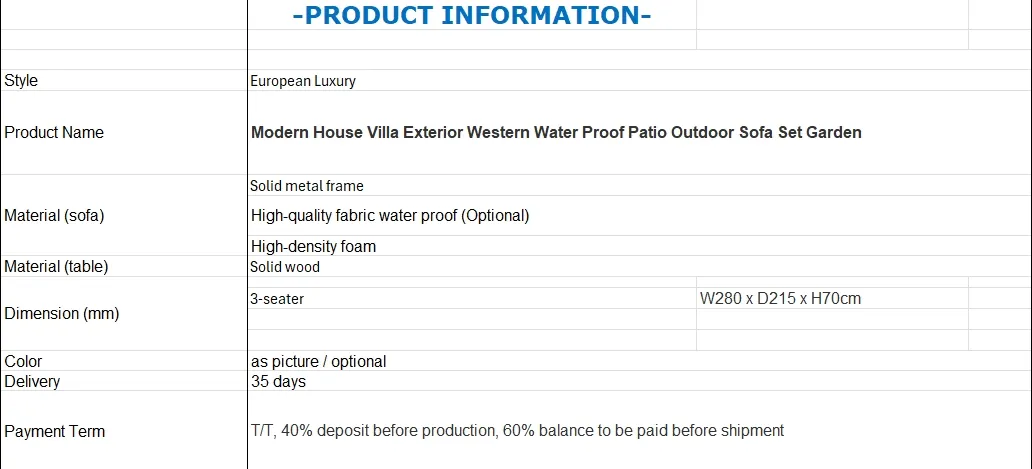 Outdoor Furniture Setup