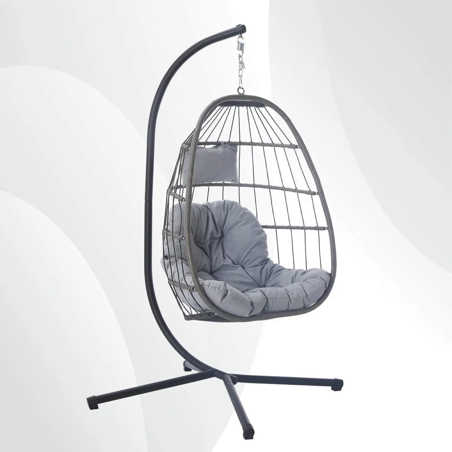 Natural Fiber Handwoven Hanging Swing Chair for Cozy Reading Nook Chair