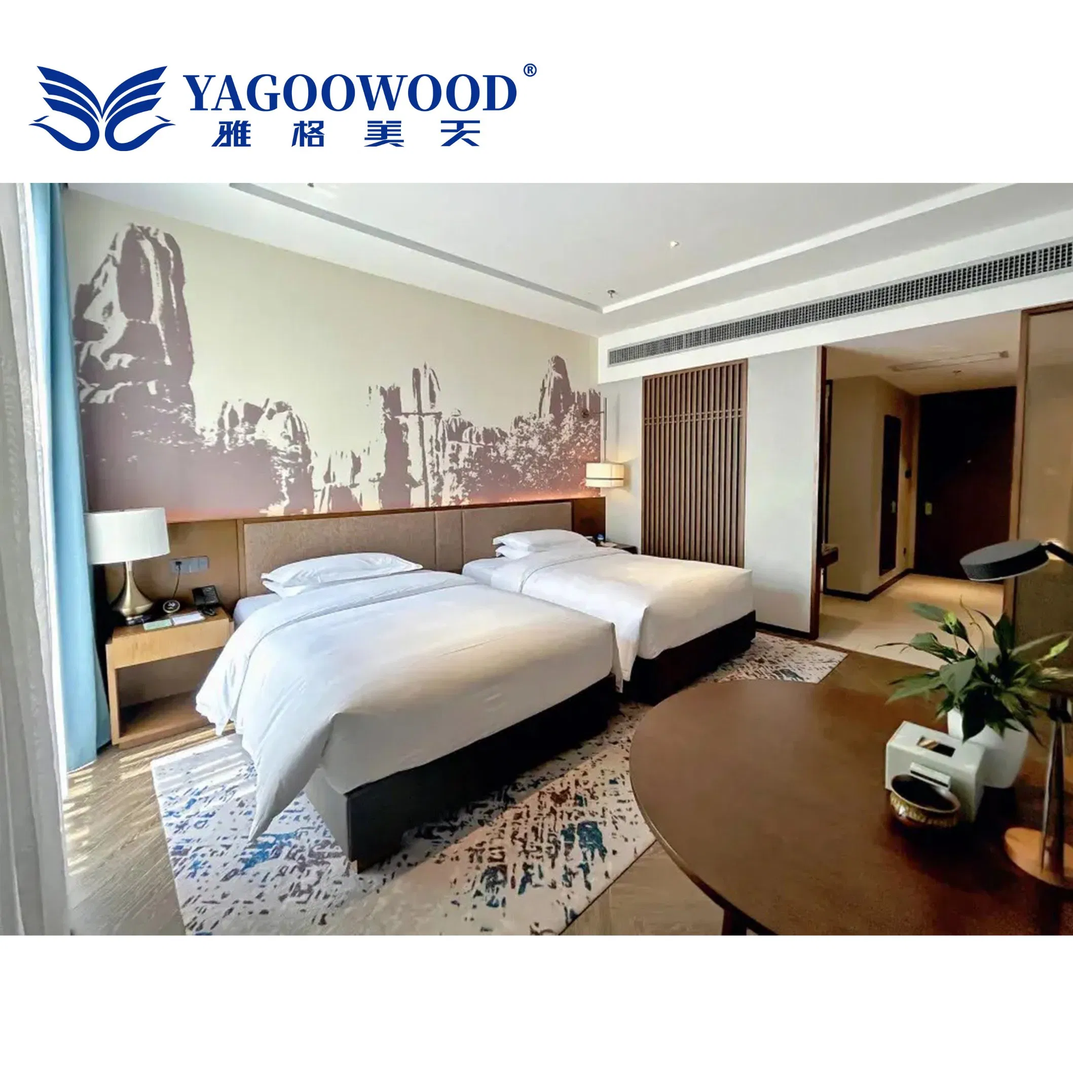 New Modern Luxury High End 5 Star Standard Resort Hotel Guest Room Furniture Set for Bedroom