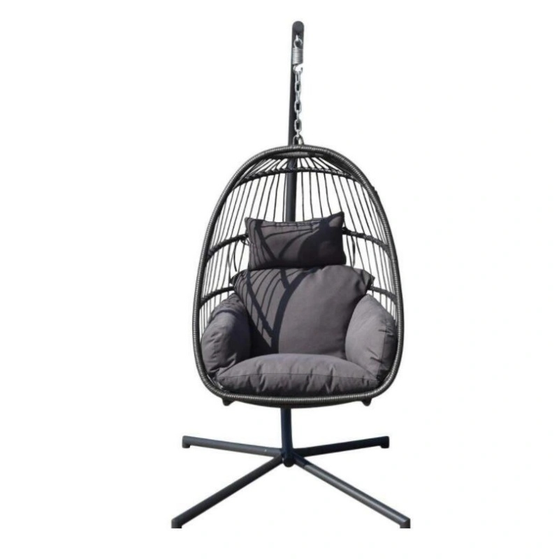 Home Garden Patio Yard Balcony Outdoor Foldable Rattan Furniture Wicker Swing Seat Hanging Leisure Chair Egg