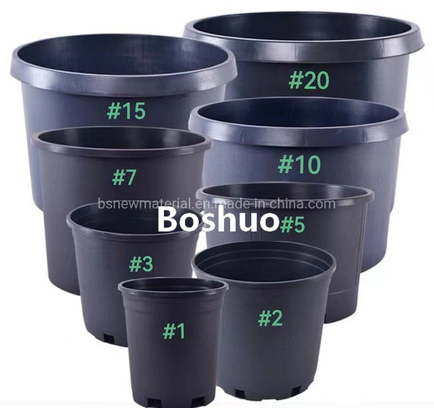 Nursery Pot 1 2 3 5 7 10 15 Gallon Gal 25L 30L 35L 40L 25 30 35 40 Liter Black Round Plastic Fabric Blueberry Plant Flower Planting Garden Cultivation Tree Pot