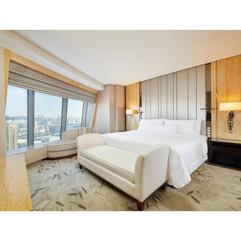 Custom Made Modern Hospitality Apartment Guest Room King Size Bed Bedroom Full Sets 5 Star Luxury Wooden Hotel Furniture