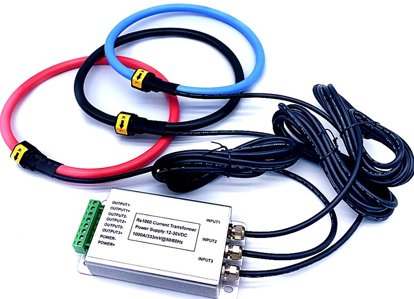 RS400 Three Phase 400/1A Rogowski Coil Current Transformer with 1A Output Flexible CT Rogowski