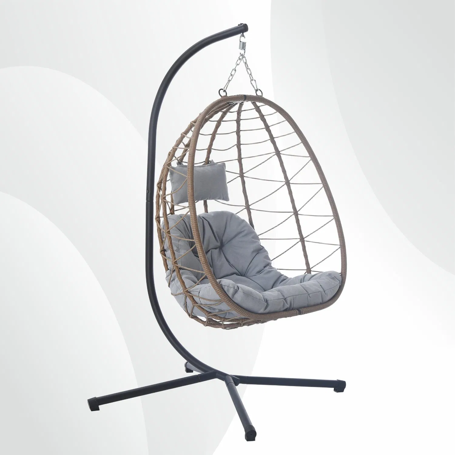 Natural Fiber Handwoven Hanging Swing Chair for Cozy Reading Nook Chair