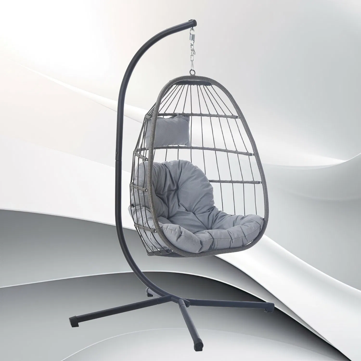 Natural Fiber Handwoven Hanging Swing Chair for Cozy Reading Nook Chair