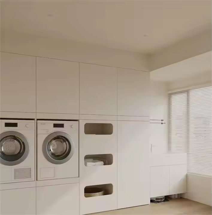 Modern Storage Cabinets Design Custom Made Home Hotel Bathroom Laundry Room Small Sub Sink Cabinet with Washing Machine