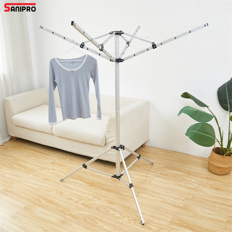 Sanipro Outdoor Camping Clothes Airer Foldable Washing Line Clothes Drying Rack Laundry Room Cloth Dryer Garment Hanger