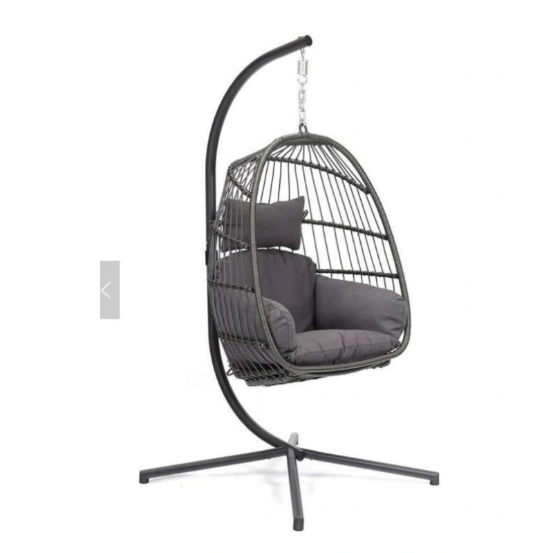 Home Garden Patio Yard Balcony Outdoor Foldable Rattan Furniture Wicker Swing Seat Hanging Leisure Chair Egg
