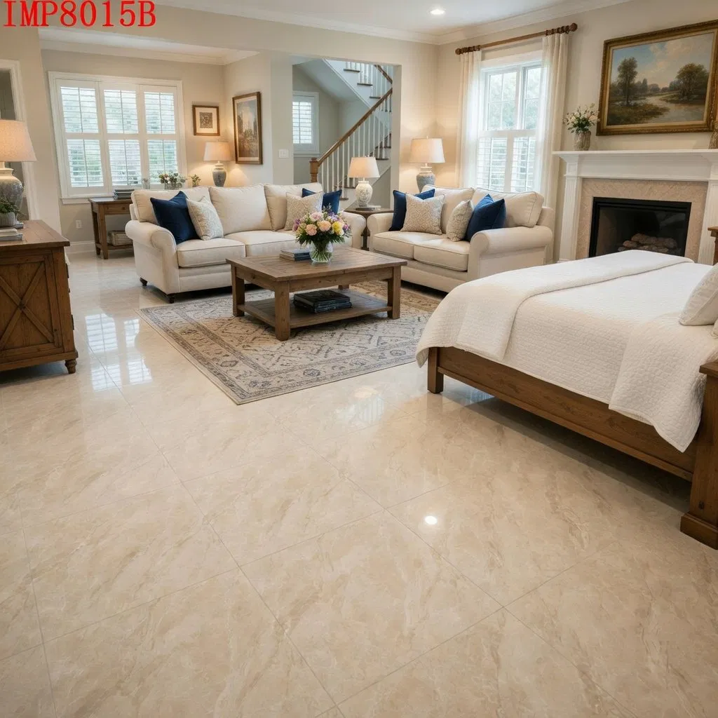 Orange Nature Marble Design Porcelain Ceramic 600*600 Full-Polished Tile for Entryway Accent Walls and Living Room