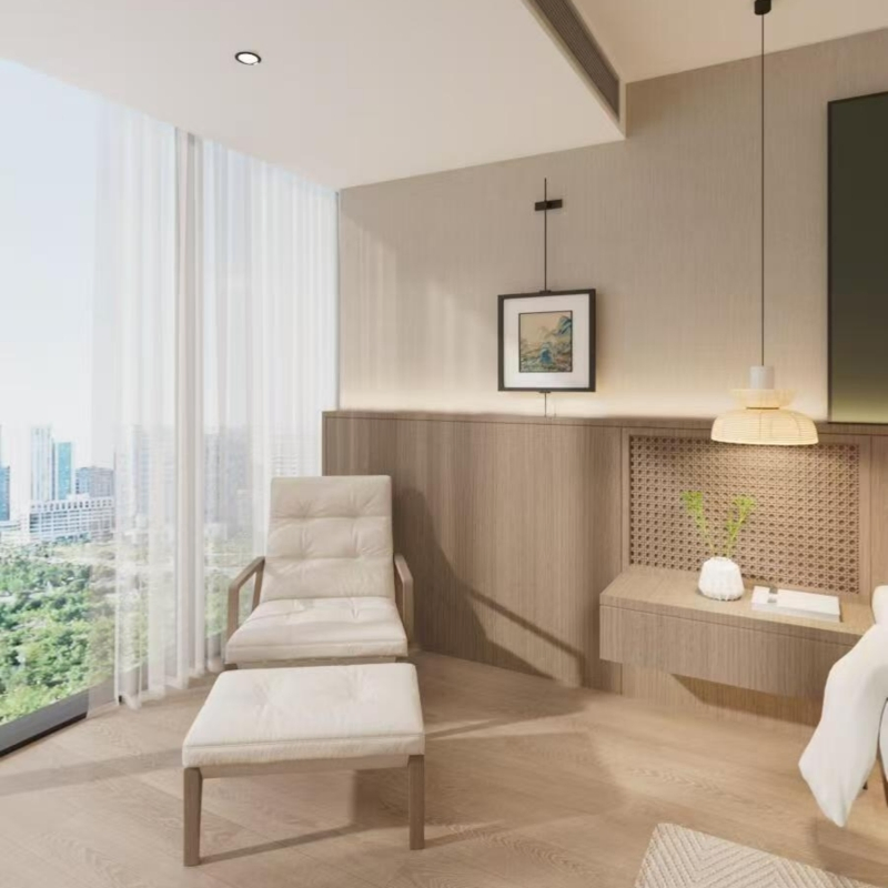 Trendy Intelligent Hotel Bedroom Furniture Set for Resort Guest Rooms