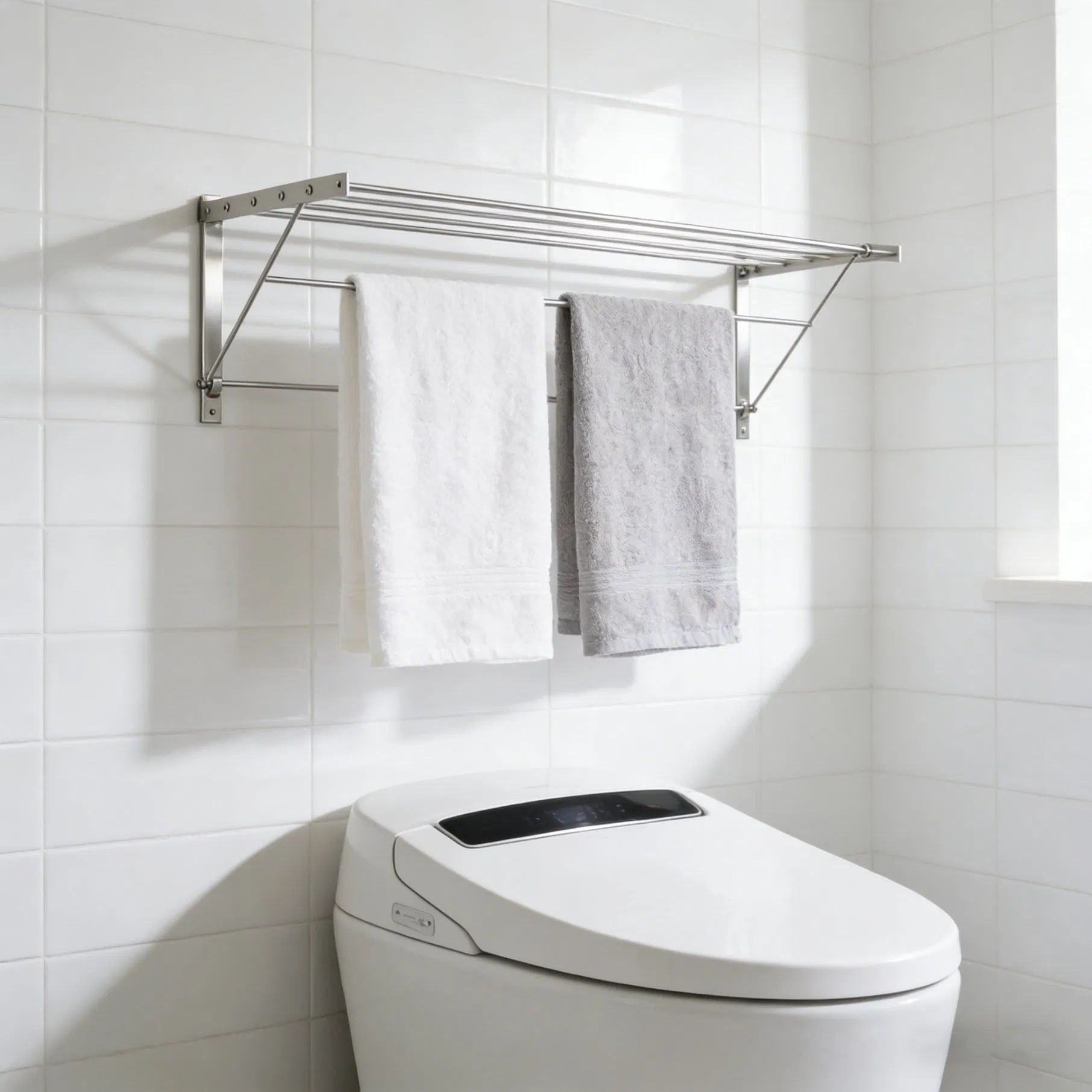 High Quality Stainless Steel Towel Shelf for Bathroom Organization