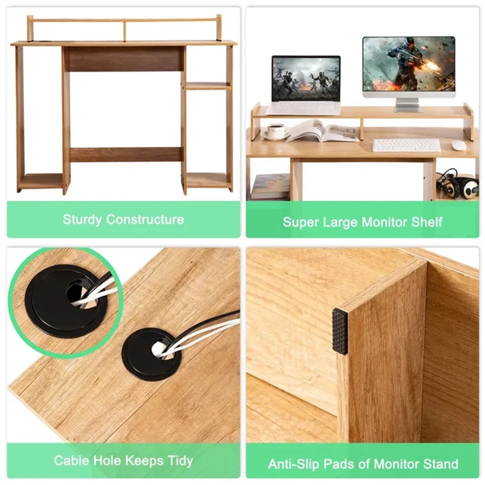 Flat Pack Home Furniture Wooden MDF Bedroom Office Student Writing Table Gaming Computer Desk