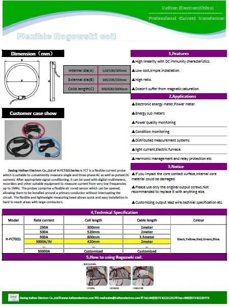 Rogowski Coil Current Sensor
