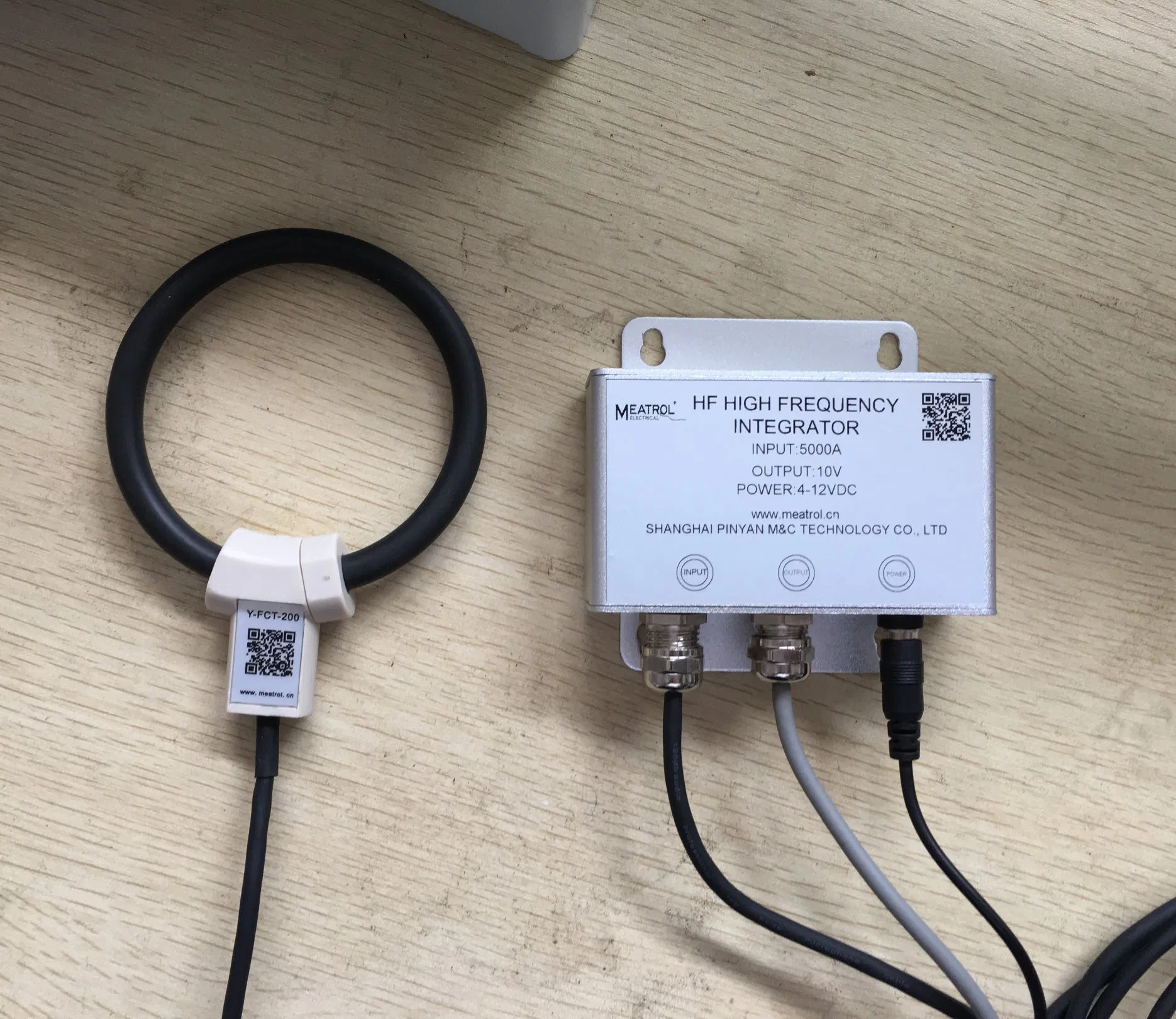 Lightning Current Measurement High Frequency Converter Rogowski Coil Integrator Current Sensor