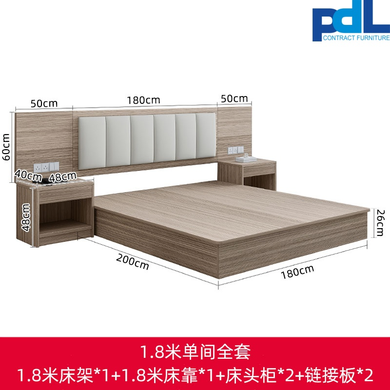 Modern Bedroom Furniture 3 Star Hotel Bedroom Guest Room Set Furniture