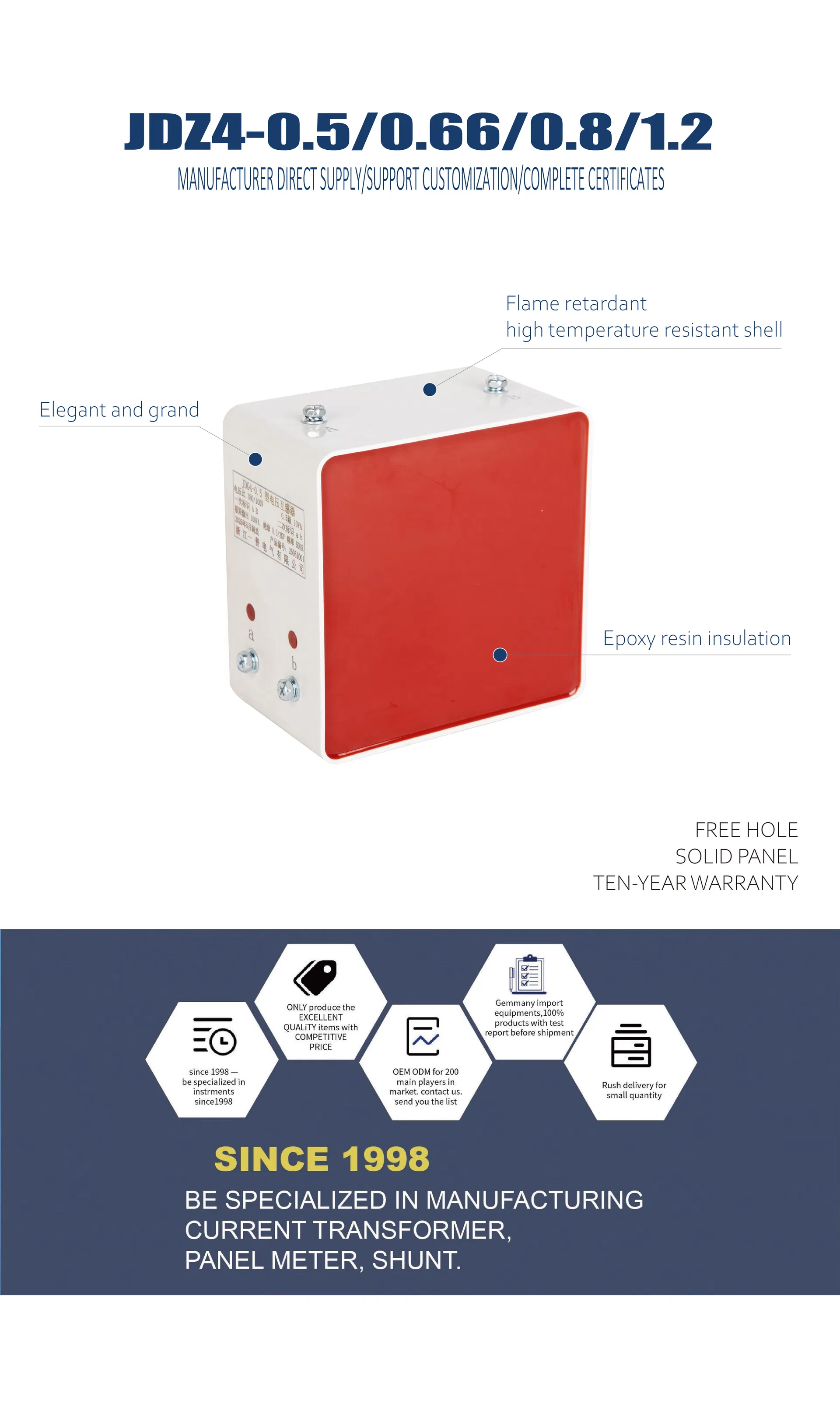 JDG-0.5 Voltage Transformer