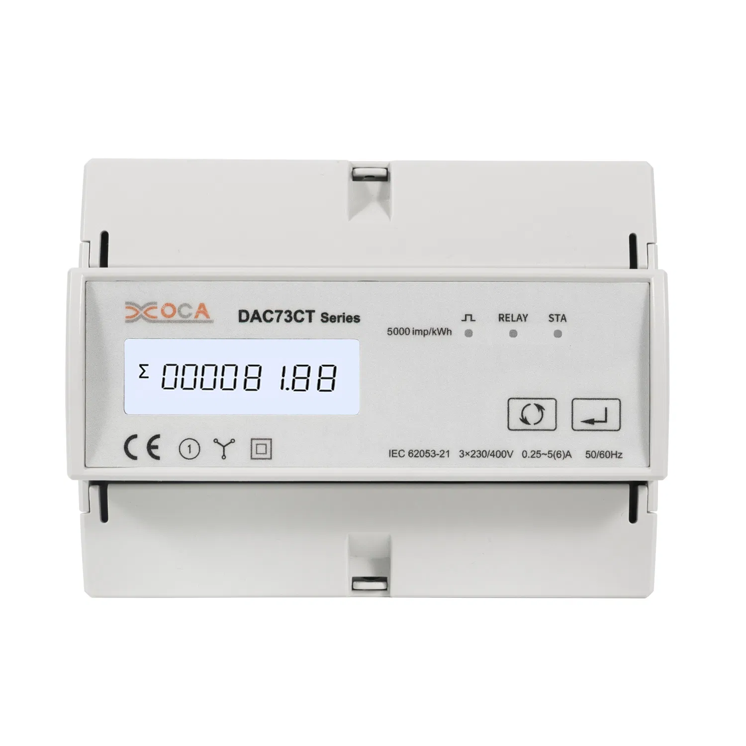 Four Tariff Zigbee Wireless Communication DIN Rail Mounted in Built Relay Remote Control with Current Transformer Access Smart Enegry Meters Electrical Meter