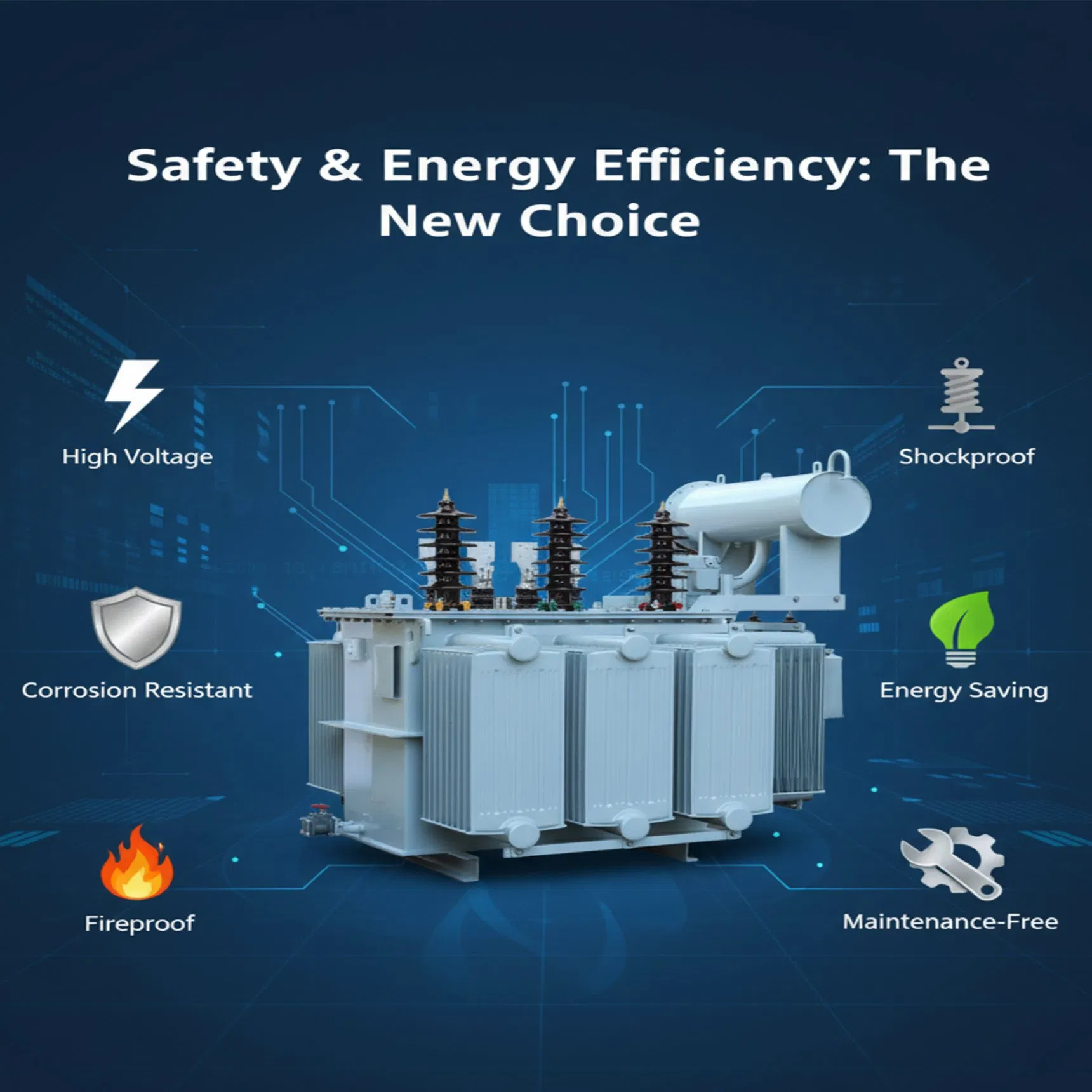3500kVA Oil Immersed Electrical Power Distribution Transformer with Low Noise
