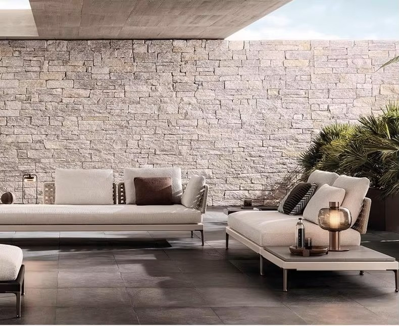 Modern European House Villa Garden Exterior Pool Patio Outdoor Sofa Set Garden