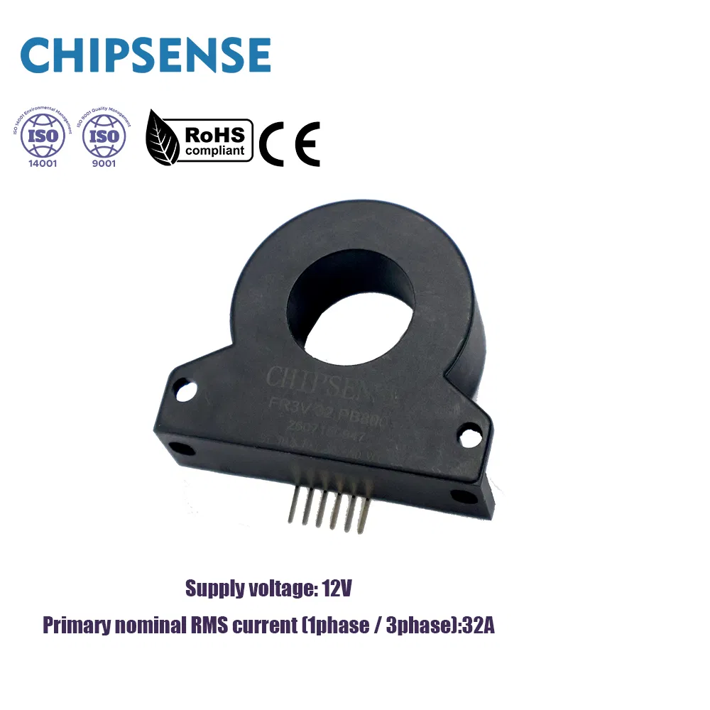 B-type RCD Series Fluxgate Current Sensor for Electric Vehicle Charge Station Base on FR3V PB800
