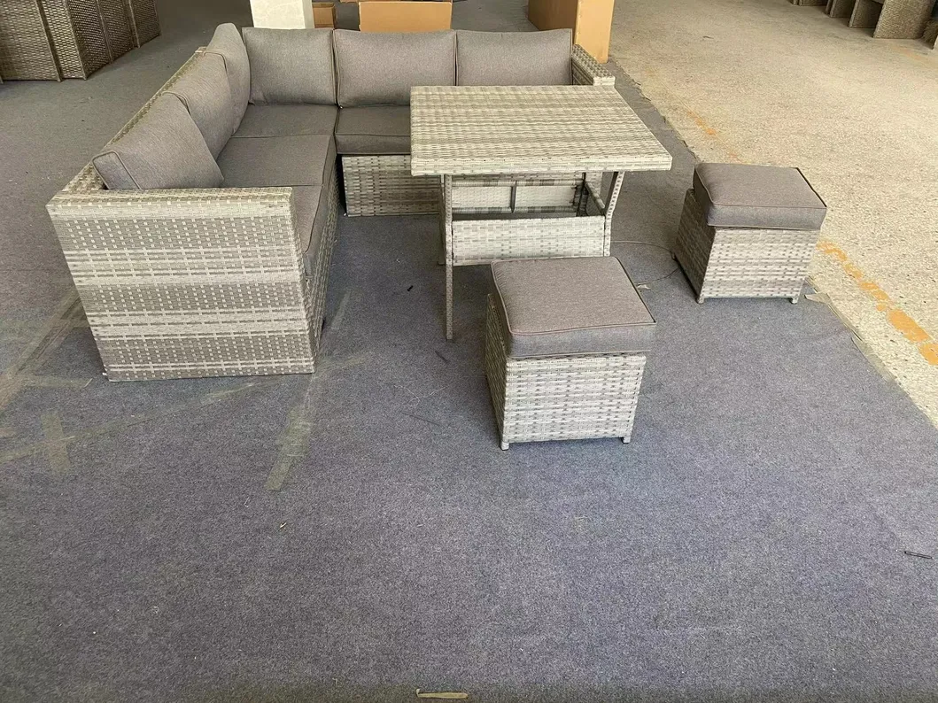 Outdoor Rattan Sofa Set Display
