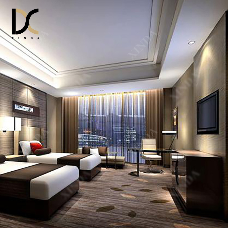 Durable Commercial Grade King Bed Guest Room Set Hotel Furniture