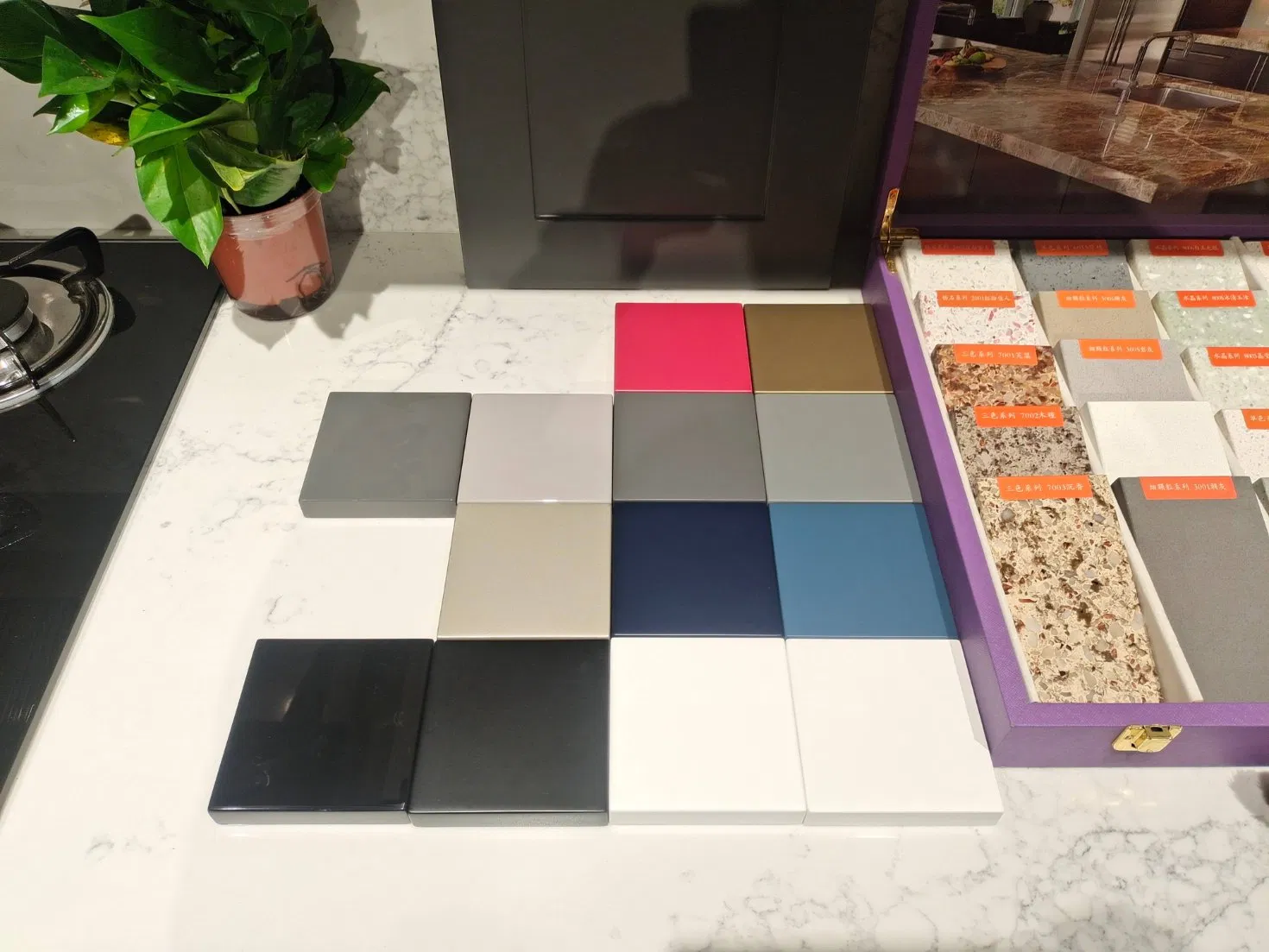 Transitional Gray Floor Laundry Room Design White High Gloss Lacquer Washer Dryer Cabinets