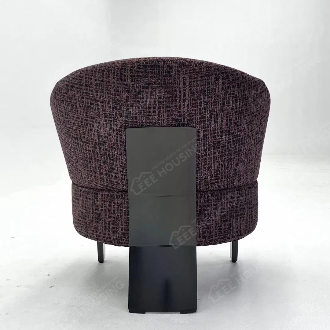 China Factory Direct Supply Casual Single Sofa Lounge Accent Leisure Chair with Soft Fabric Upholstery and Wooden Legs for Living Room Reading Nook