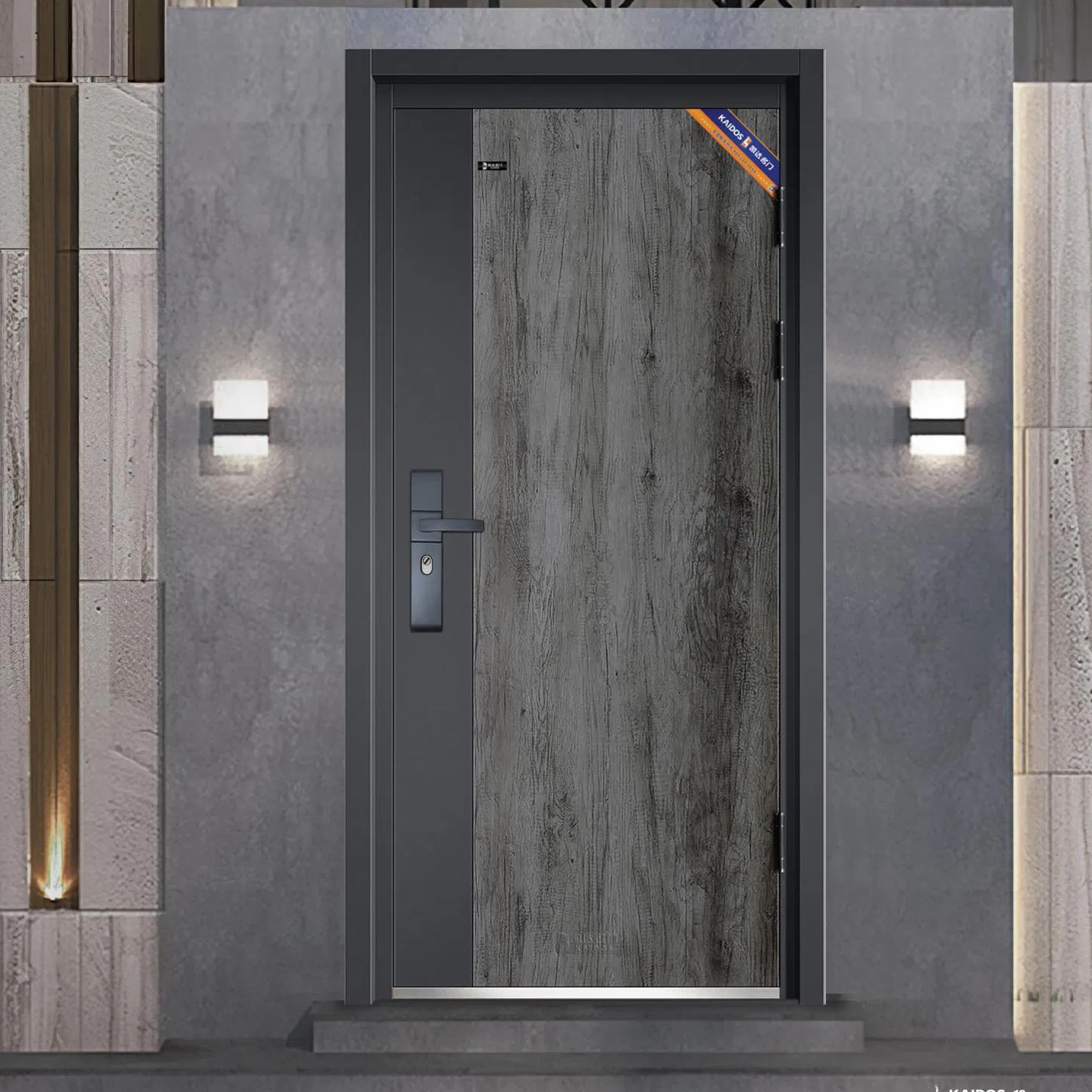 18. Modern Simple Security Entrance Modern Antitheft Turkey Exterior Metal Steel Door Stylish for Home Office Entryway