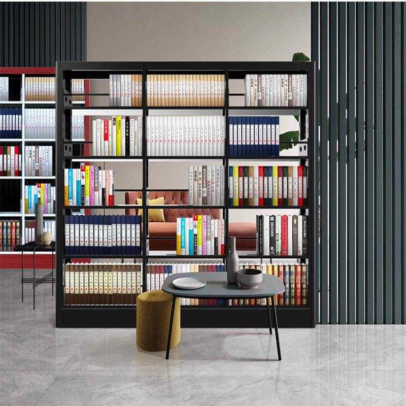 Stylish Double-Sided Metal Bookshelf for Cozy Reading Nooks