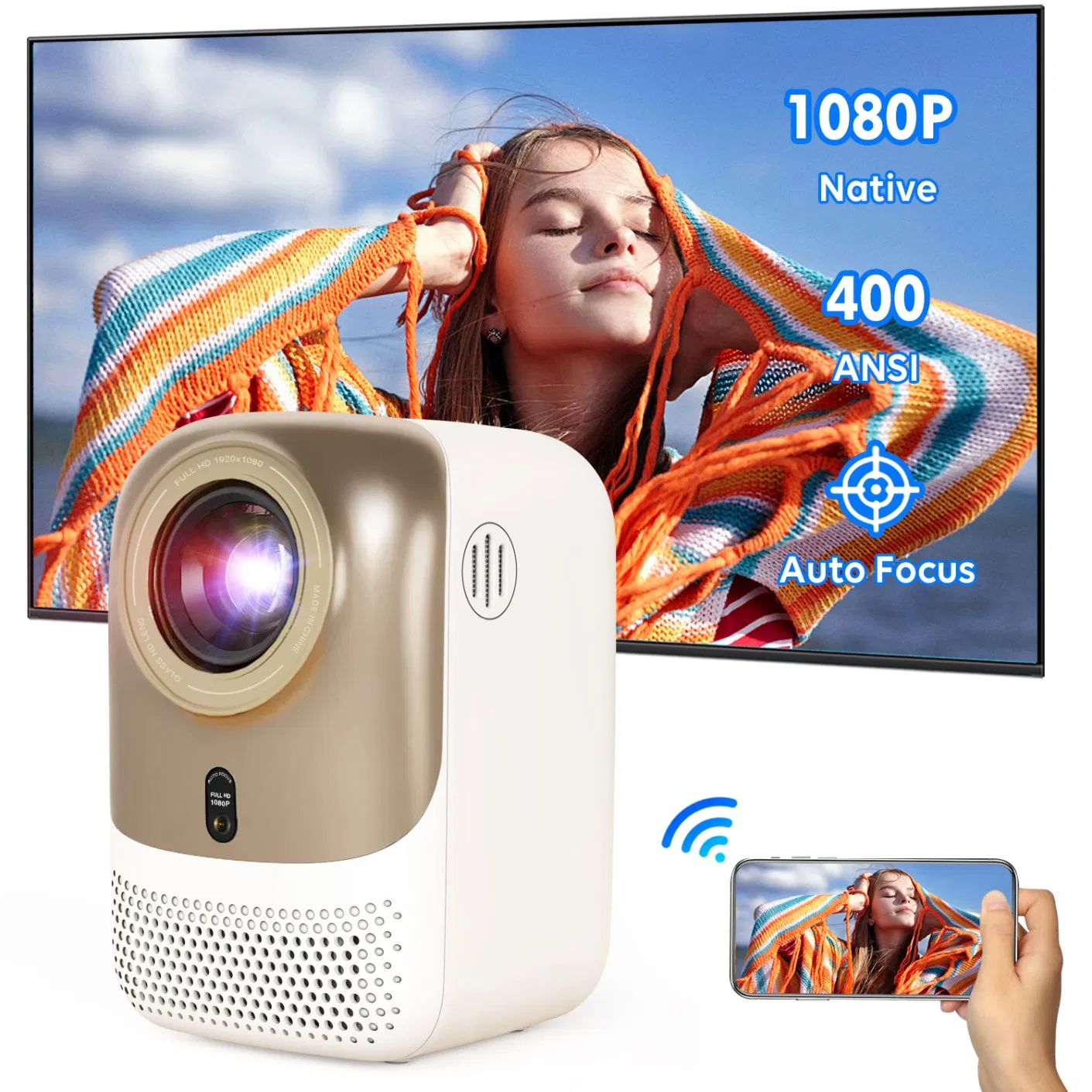 Cr38 Home Theater Cinema 4K 1080P Smart Mini Bluetooth LCD Portable