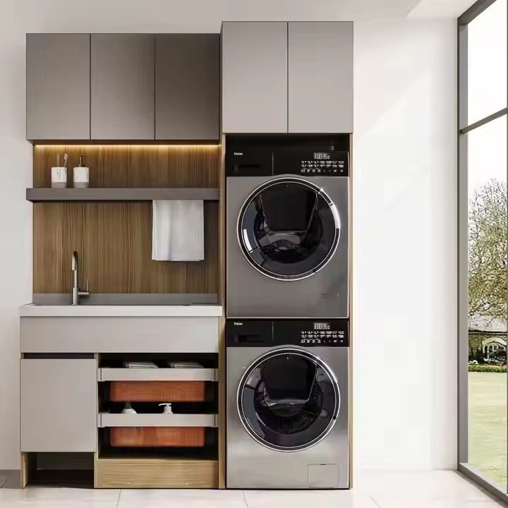 Custom Balcony Laundry Cabinet for Balcony Laundry Room Stylish Living Room Furniture