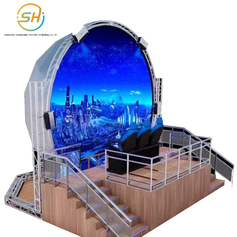Naked-Eye 3D Ring Screen Flying Cinema 9d Immersive Cultural Tourism Scene Dome Track Dynamic Flying Cinema Theater Home-Theater