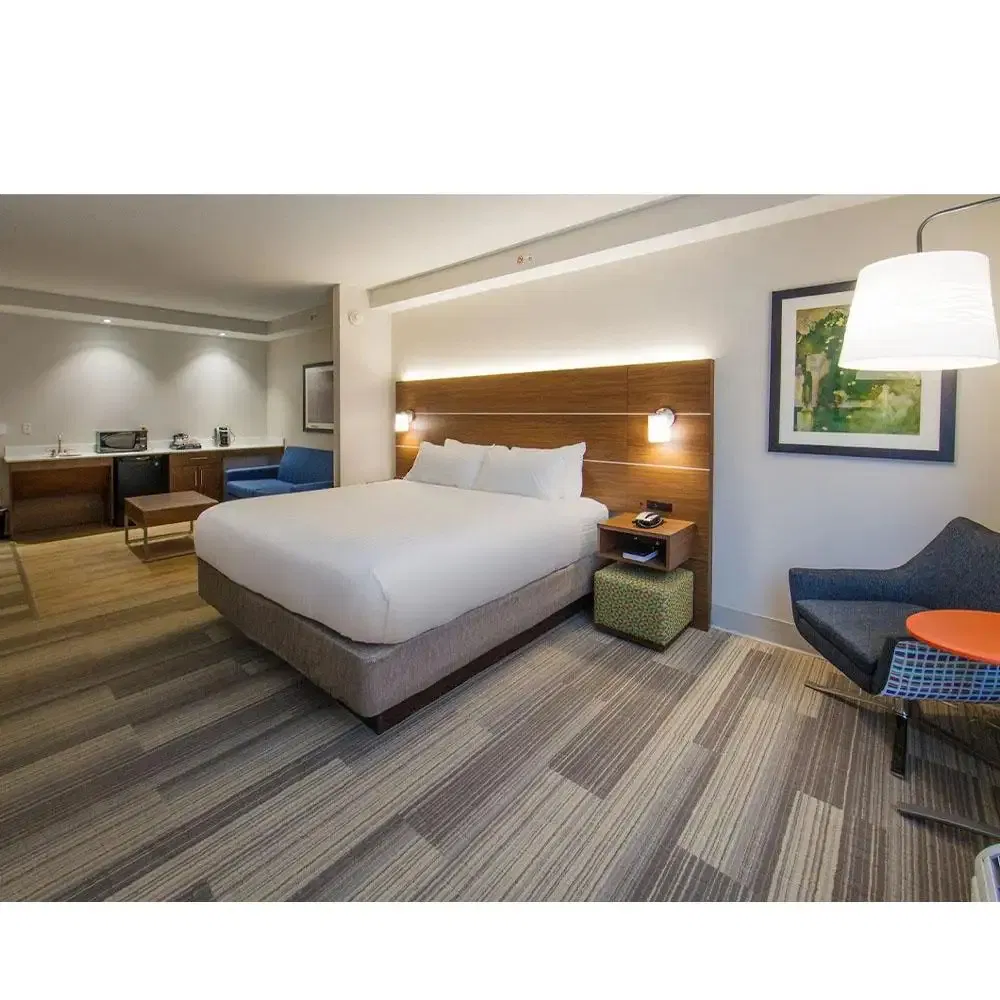 Custom Crafted Wooden Apartment Hotel Guest Room Furniture Set for 5 Star Hotel