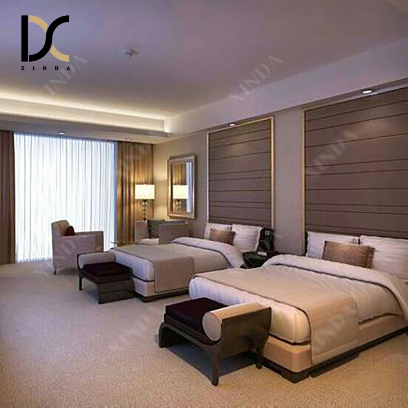 Durable Commercial Grade King Bed Guest Room Set Hotel Furniture