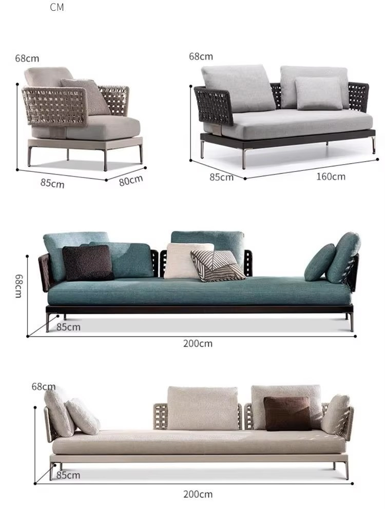 Modern European House Villa Garden Exterior Pool Patio Outdoor Sofa Set Garden