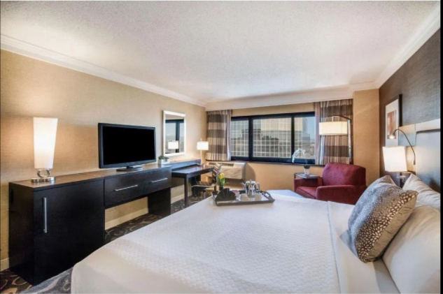 Sturdy Hotel Writing Desk &amp; Chair for Business Guest Room Hotel Bedroom Furniture