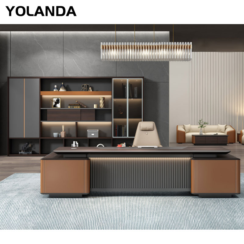 Yolanda High End Home Office Furniture Supplier Latest Desk Designs Executive Manager Modern Luxury Office Table Table De Bureau