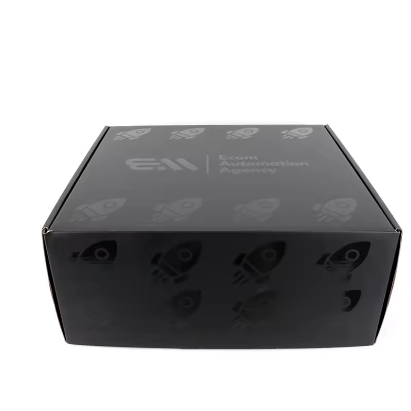 Wholesale Customized fancy-designed black mailer box – luxury corrugated cardboard packaging for clothing shipping, with logo Manufacturers, Factory
