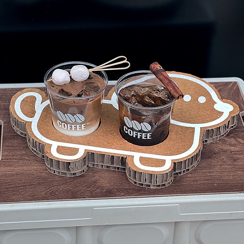 Wholesale Internet Celebrity Corrugated Single Coffee Tea Display Stand Honeycomb Paper Cup Holder Disposable Puppy Tasting Cups Included Supplier, Suppliers