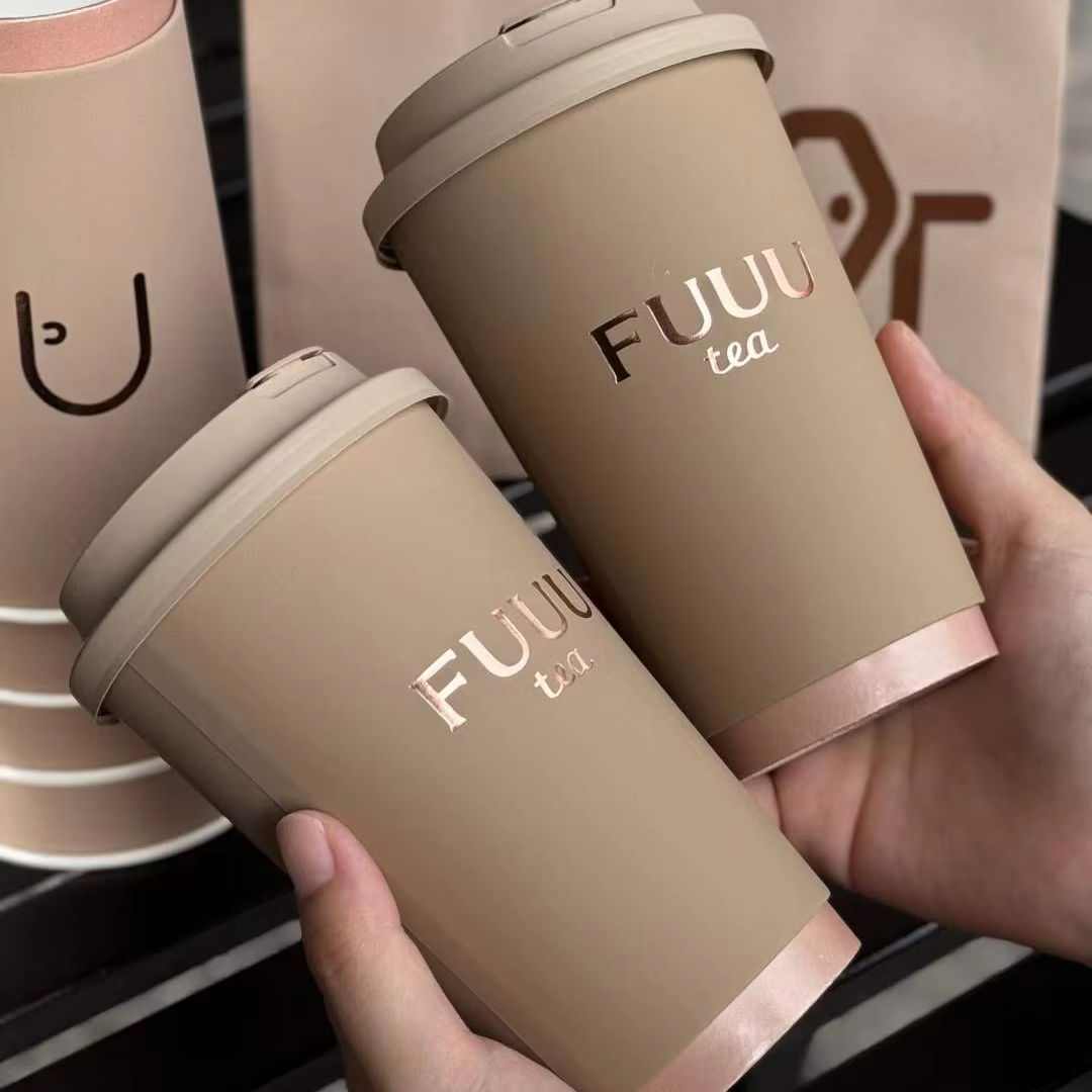 OEM Elevate Your Coffee Experience with Custom 16oz Double Wall Rose Gold Touch Paper Cups Suppliers, Factory
