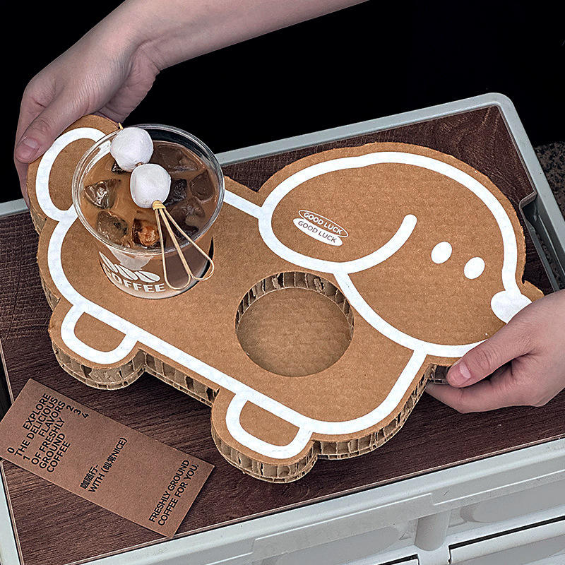 Wholesale Internet Celebrity Corrugated Single Coffee Tea Display Stand Honeycomb Paper Cup Holder Disposable Puppy Tasting Cups Included Supplier, Suppliers