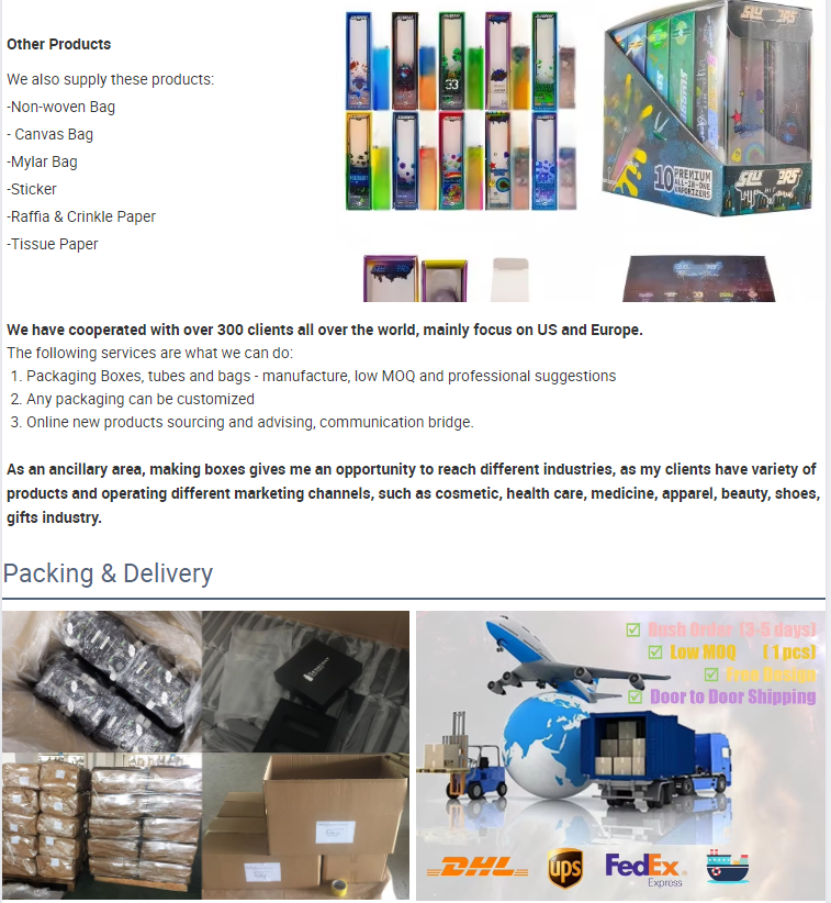 Craft packaging template