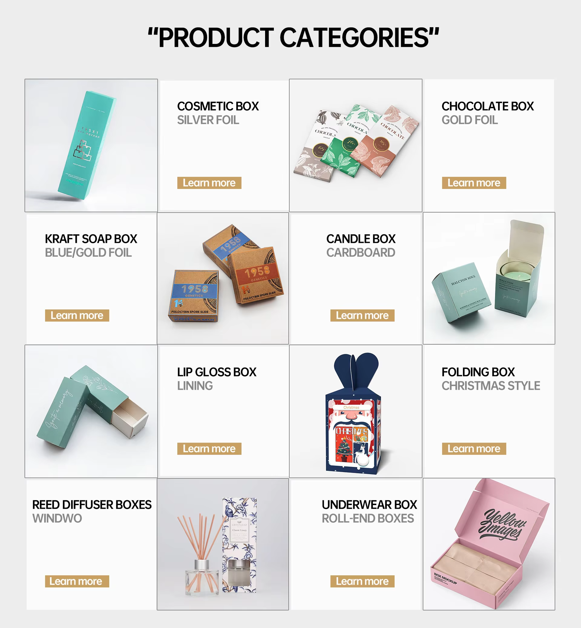 Custom Luxury Packaging Box Showcase
